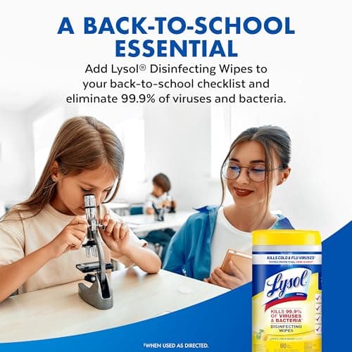 Lysol Disinfecting Wipes Bundle, Home Apartment Dorm Room Essentials and Cleaning Supplies, All Purpose Cleaner, Multi-surface Cleaning Wipes, Multi-Scent Sanitizing Wipes Bundle, 80 Count (4pk) - Image 9