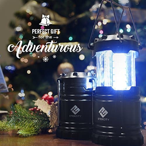 Etekcity Lantern Camping Essentials Lights, Led Flashlight for Power Outages, Survival Gear and Supplies for Emergency, Hurricane Preparedness Items , Battery Operated Lamp, 2 Pack, Black - Image 8