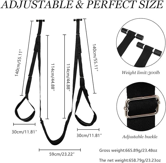 Door Sex Swing with Seat - Sexy Bondage Love Slings for Adult Couples, 300LB Heavy Duty Door Mount Sex Slingshot Swing for Adults, Sex Furniture for Bedroom Kinky Play Sexy Toys for Women Sweater B5 - Image 6
