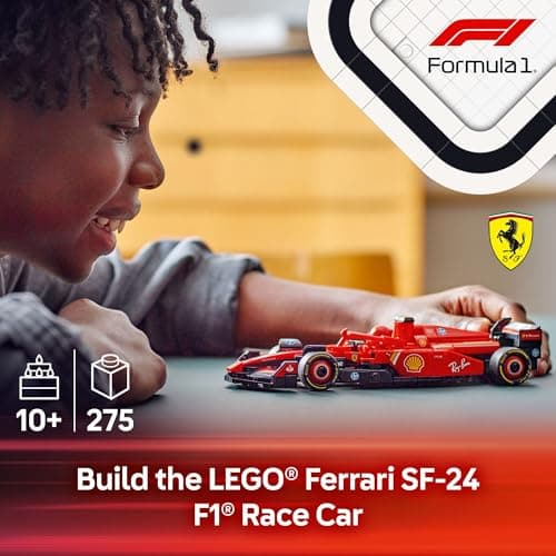 LEGO Speed Champions Ferrari SF-24 F1 Race Car Toys - Building Sets for Kids, Boys & Girls, Ages 10+ - Ferrari F1 Model Car Kits for Display or Play - Gift Ideas for Birthdays and Fans - 77242 - Image 2