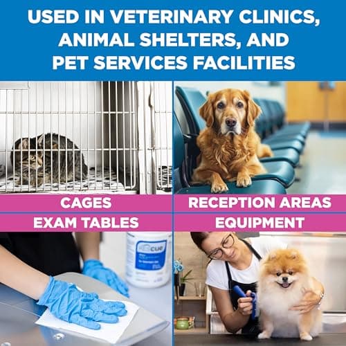 REScue One-Step Disinfectant Cleaner & Deodorizer Wipes for Vet Use – Cleaner for Kennels, Litter Boxes, Vet Offices, Pet Grooming Surfaces, Pet Items – Wipes Canister, 160-Count (Pack of 1) - Image 4