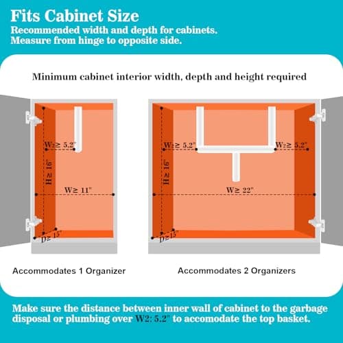 REALINN Under Sink Organizer, Pull Out Cabinet Organizer Slide Out Sink Shelf Cabinet Storage Shelves, Storages for Kitchen Bathroom, Black, 2 Pack - Image 6