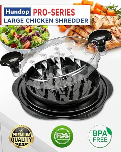Chicken Shredder Tool Twist for Kitchen, Manual Chicken Breast Grinder Machine for Ground Food, Meat & Vegetables (Elegant Black) - Image 2
