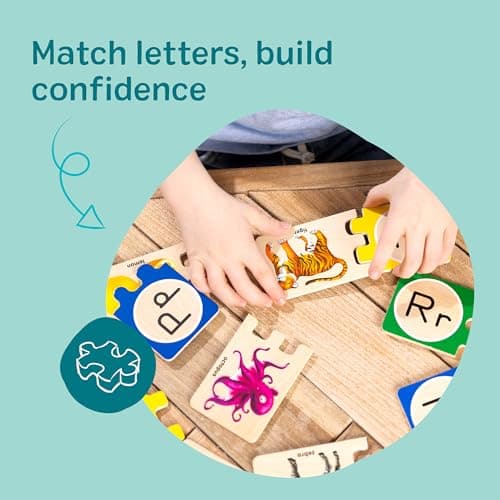 Melissa & Doug Self-Correcting Alphabet Wooden Puzzles with Storage Box (52 pcs) ABC Puzzles, Wooden Alphabet Puzzle for Kids Ages 4+ - Image 2