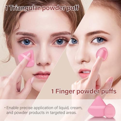 Makeup Brushes Set, Mlemle Professional 26 Pcs Makeup Kit, Include Powder Foundation Concealers Blush Eye shadows 21 Pcs Makeup Brushes and 2 Powder Puff, 3 Makeup Sponge(A01-Pink) - Image 6