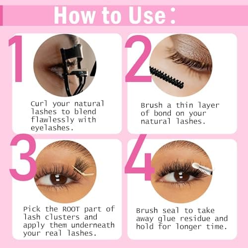 LA MAESII Lash Cluster Bond and Seal Waterproof Glue for Eyelash Clusters 10ml 2-in-1 Home Use Strong Hold 72H - Image 5