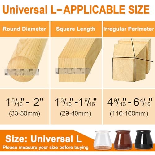 24 Pcs Chair Leg Floor Protectors for Hardwood Floors Silicone Covers to Protect Wood Tile Floors Felt Pads Furniture Leg Caps Non Slip Reduce Noise (Fit:1.3"-2") - Image 5