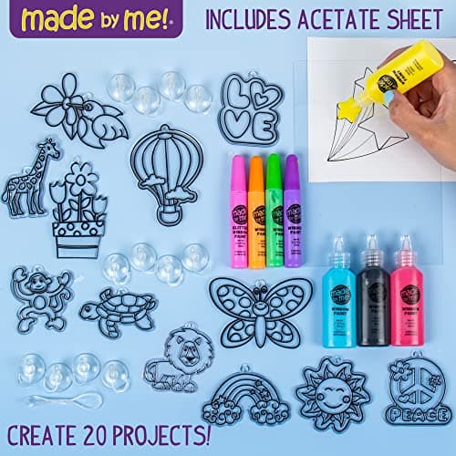 Made By Me Create Your Own Window Art, Paint Your Own Suncatchers, DIY Arts & Crafts Idea, Craft Kits for Kids, Crafts for Kids & Toddlers, Toddler Arts and Crafts - Image 2