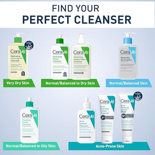 CeraVe Hydrating Facial Cleanser, Moisturizing Face Wash For Dry Skin, Hyaluronic Acid + Ceramides + Glycerin, Hydrating Cleanser For Normal To Dry Skin, National Eczema Association Certified - Image 6