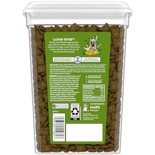 Temptations MixUps Catnip Fever Flavor Crunchy and Soft Cat Treats, 16 oz. Tub - Image 2