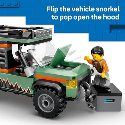 LEGO City Off-Road 4x4 Mountain Truck Toy - Building Toy Set for Kids, Boys and Girls, Ages 6+ - Fun Gift Idea for Birthdays and Holidays - with Adventurer Minifigure and Accessories - 60447 - Image 6