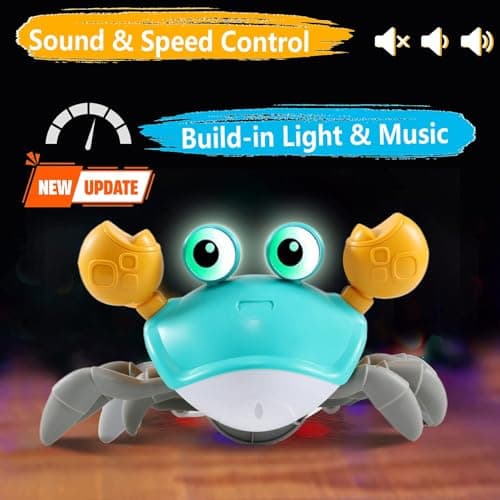 control future Crawling Crab Baby Toy - Infant Tummy Time Toys 3 4 5 6 7 8 9 10 11 12 Babies Boy 3-6 6-12 Learning Crawl 9-12 12-18 Walking Toddler 36 Months Old Music Development 1st Birthday Gifts - Image 2