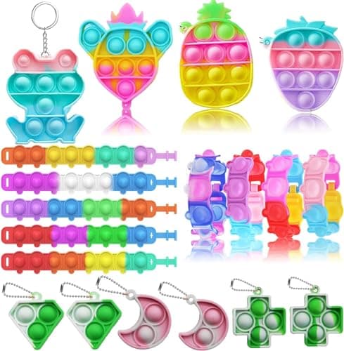 Aowrebu 117 PCS Party Favors for Kids 4-8 8-12, Pop Fidget Toys, Treasure Box for Classroom, Pinata Filler, Goodie Bag Stuffers, Prize Box, Treasure Chest, Classroom Prizes - Image 2
