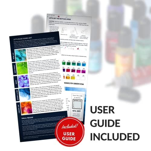 Alcohol Ink Set - New Improved Formula - 24 Highly Saturated, Fast-Drying, Permanent Inks for Epoxy Resin, Tumblers, Fluid Art Painting, Glass, Metal, and More - Image 6