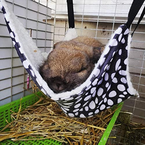 AKIRO Pet Cage Hammock, Round Dot Tower Zebra Leopard Pattern Warm Pet Hammock, Soft Plush Hanging Cat Bed Mat Winter Warm Cotton - Image 6