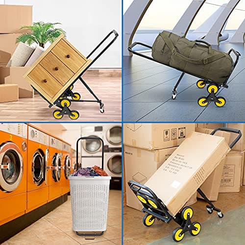 Mount-It! Stair Climbing Cart - 3 Wheel Stair Climbing Dolly - Easily Lift Heavy Items Up and Down Steps with Stair Climber Hand Truck - Move 330 Lbs on Ground, Pull 130 Lbs up Stairs - Image 8