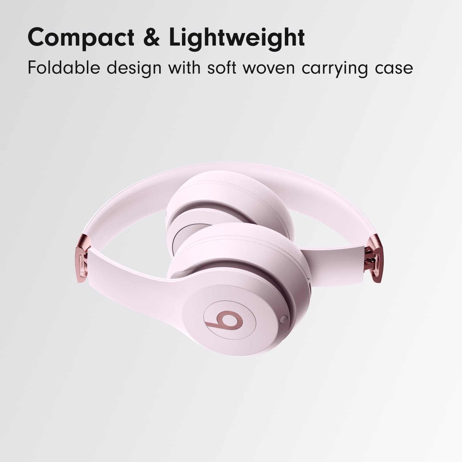 Beats Solo 4 - Wireless On-Ear Bluetooth Headphones, Up to 50-Hour Battery Life, Ultra-Lightweight Comfort, Powerful and Balanced Sound, Apple & Android Compatible - Cloud Pink Cloud Pink Standalone - Image 7