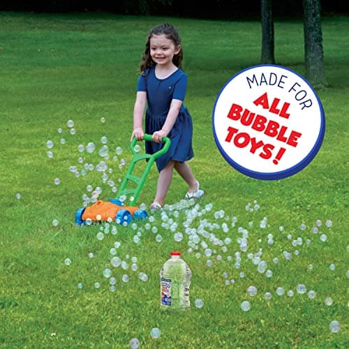 Little Kids Bubbles by Fubbles| Made in The USA |64oz Non Toxic Bubble Solution |Bubble Refill for Bubble Machines and Toys, Clear,12381 - Image 3