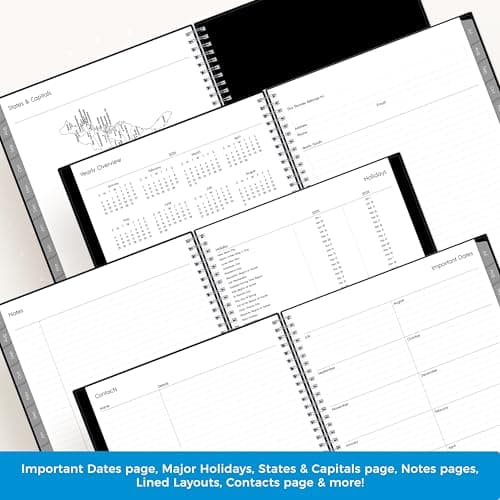 Blue Sky 2025-2026 Weekly and Monthly Academic Year Planner Calendar, July 2025 - June 2026, 8" x 10.875", Flexible Cover, Wirebound, Laminated Tabs, Dainian - Image 5