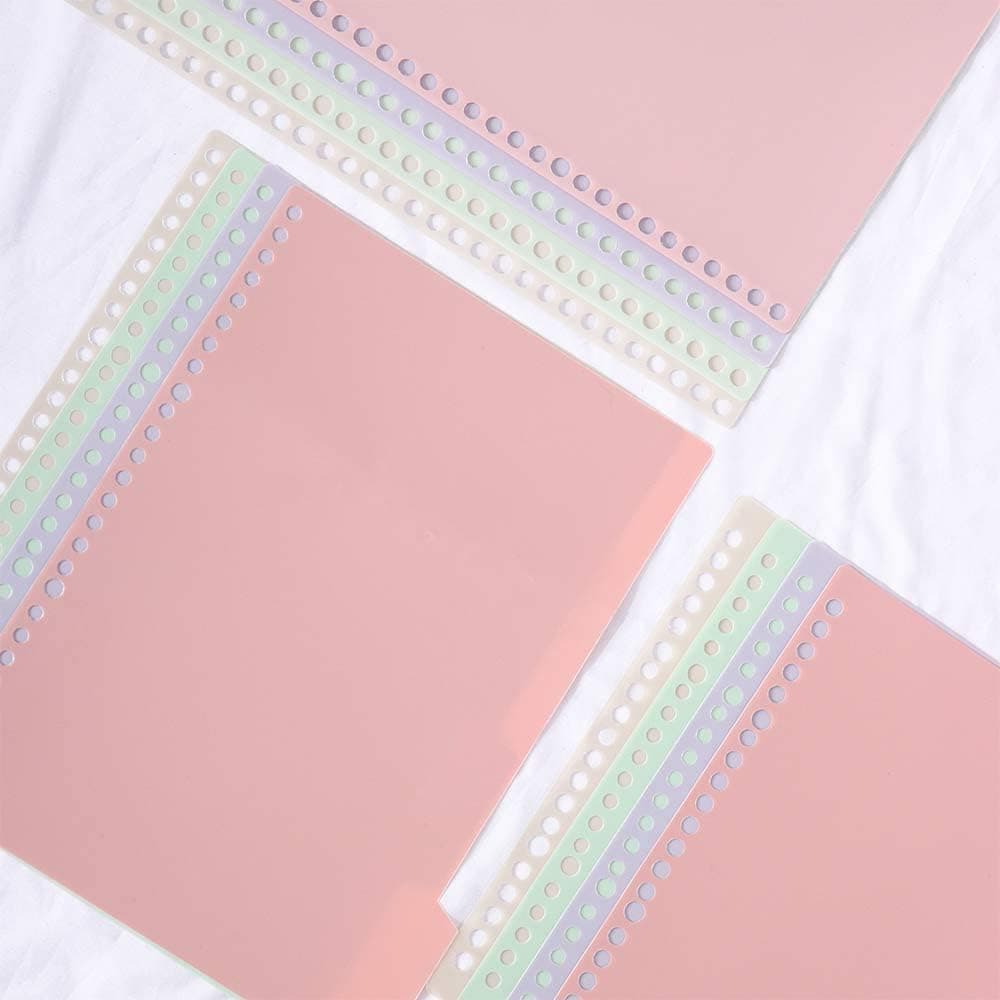 4Pcs/Set Multicolor Binder Dividers PVC Colored Insertable Index Page Tab Plastic Binder Index Dividers for Notebook Scrapbook Coil Book(A5) - Image 6