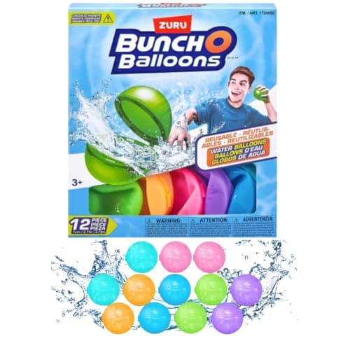 BunchO Balloons Reusable Magnetic Self Sealing Water Balloons (12)