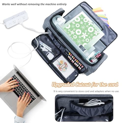 IMAGINING Carrying Case Bag for Cricut Maker 4, Maker 3, Explore 4, Explore 3, Explore Air 2, Large Opening Storage for Cricut Accessories and Suppliers - Image 3