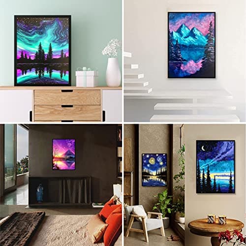 TINY FUN 12 Pack Diamond Painting Kits for Adults 5D Diamond Art Kit Paint by Number for Beginners, DIY Paint with Round Full Drill Diamonds Paintings Gem Art for Home Wall Decor Gift (12X16 Inch - Image 8