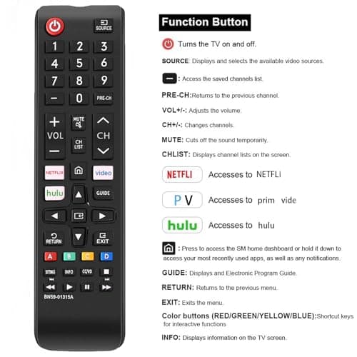 Universal Remote Control for All Samsung TV Remote Compatible All Samsung LCD LED HDTV 3D Smart TVs Models - Image 2
