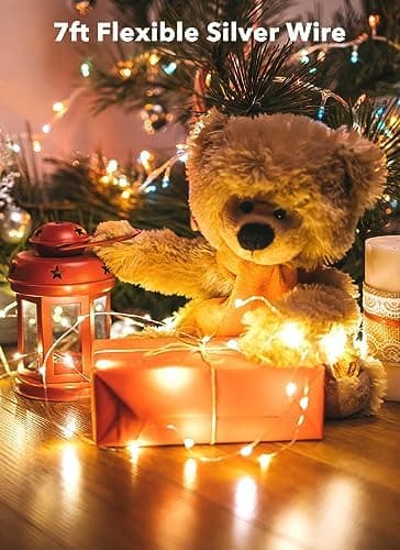 Brightown 12 Pack LED Fairy Lights Battery Operated String Lights - 7ft 20LED Waterproof Silver Wire Firefly Starry Moon Lights for DIY Crafts Wedding Table Centerpieces Party Bedroom Christmas - Image 7