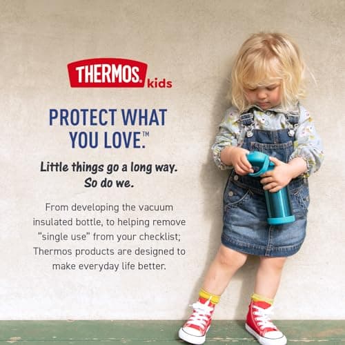THERMOS FUNTAINER 12 Ounce Stainless Steel Vacuum Insulated Kids Straw Bottle, Blue - Image 8