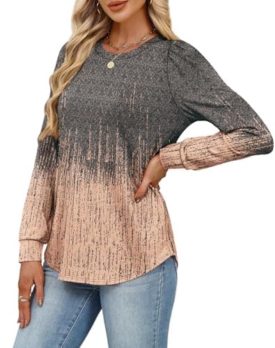 Alaroo Long Sleeve Shirts Boho Clothes Winter Clothing for Women Tunic Tops Fall Fashion Outfits 2025 Print 8 XL - Image 4