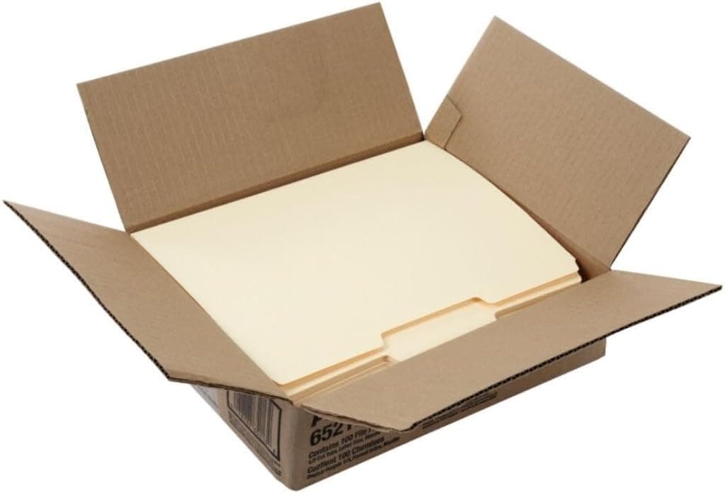 Pendaflex File Folders, Letter Size, 8-1/2" x 11", Classic Manila, 1/3-Cut Tabs in Left, Right, Center Positions, 100 Per Box (65213) File Folder Frustration-Free Packaging - Image 7