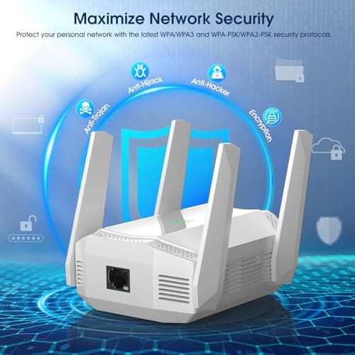 2025 Fastest AX3000 WiFi 6 Extender, Dual Band WiFi Extender Signal Booster, Internet Booster with Gigabit Ethernet Port, Covers Up to 12,000sq.ft and 99 Devices, Faster Speed and Easy Setup, White - Image 5