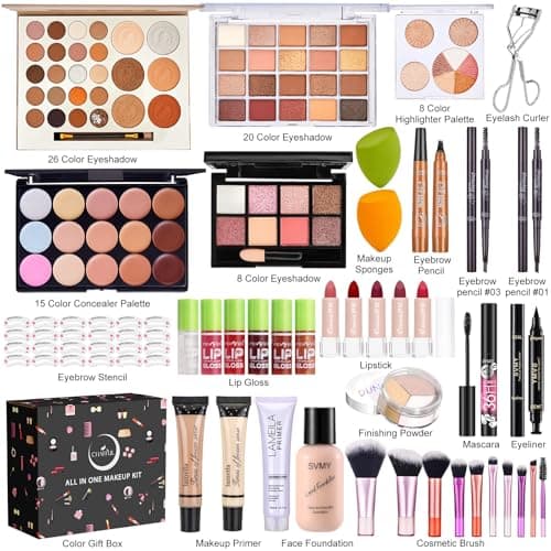 All in One Makeup Kit, Makeup Kit for Women Full Kit, Make Up Gift Set for Women, Makeup Essential Bundle Includes Foundation Eyeshadow Palette Concealer Lipstick Eyeliner Mascara Cosmetic Brush Set - Image 2