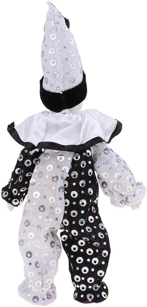 DYNWAVE 9inch Clown Doll - can Sitting & Standing, Hand Painted Harlequin Doll Display Decoration,Valentin Gift - Image 5