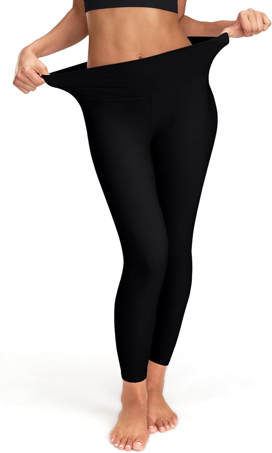 Leggings for Women - High Waisted Full Length Buttery Soft Yoga Pants for Workout Athletic Daily 01-black Large-X-Large - Image 4