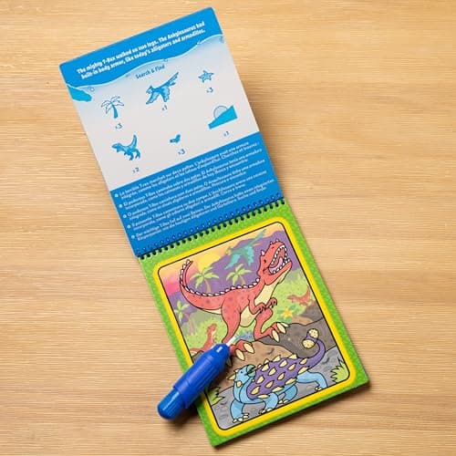 Melissa & Doug On The Go Water Wow! Mess Free Coloring Book, Reusable Water-Reveal Activity Pad, Dinosaurs, Travel Toys, Party Favors, for Toddlers & Kids Ages 3+ - Image 9