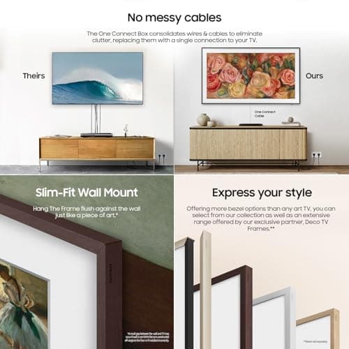 Samsung 43-Inch Class QLED 4K LS03D The Frame Series Quantum HDR Smart TV w/Dolby Atmos, Art Mode, Anti-Reflection, Customizable Frame, Slim Fit Wall Mount with Alexa Built-in (QN43LS03D, 2024 Model) - Image 4