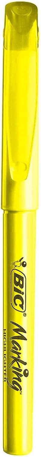 BIC Brite Liner Highlighters, Chisel Tip, 12-Count Pack of Yellow Highlighters, Ideal Highlighter Set for Organizing and Coloring Yellow 12 Count (Pack of 1) - Image 4