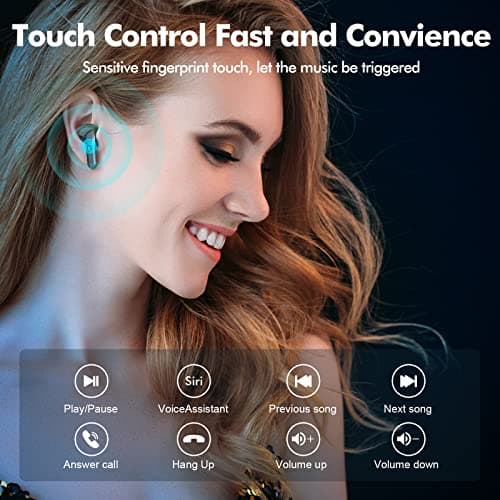 Beniduck Wireless Earbuds Bluetooth 5.3 Headphones HiFi Stereo, Wireless Earphones with Noise Cancelling Mic, 50H Playback Ear Buds with LED Digital Display for iOS/Andriod - Image 7