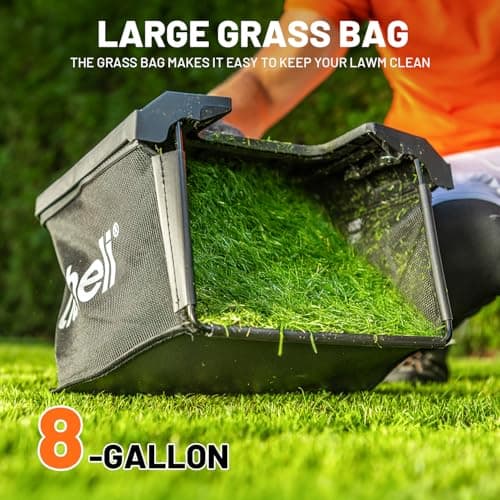 Litheli Cordless Lawn Mower 13 Inch, U20 Handy+ 20V Electric Lawn Mowers for Garden, Yard and Farm, 5 Heights Adjustment, Light Weight,4.0Ah Portable Battery Included - Image 9