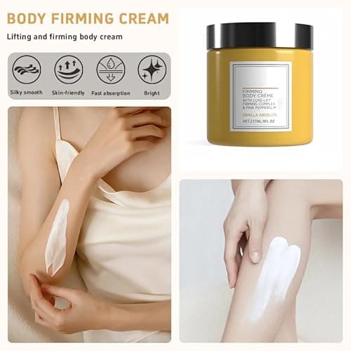 Champagne Lift Body Creme,lift firming body creme, with Luxe-Lift Firming Complex & Pink Pepperslim,Deep Hydration & Smoothing, Hydrates Dry Skin Arms & Legs (Vanilla) - Image 3