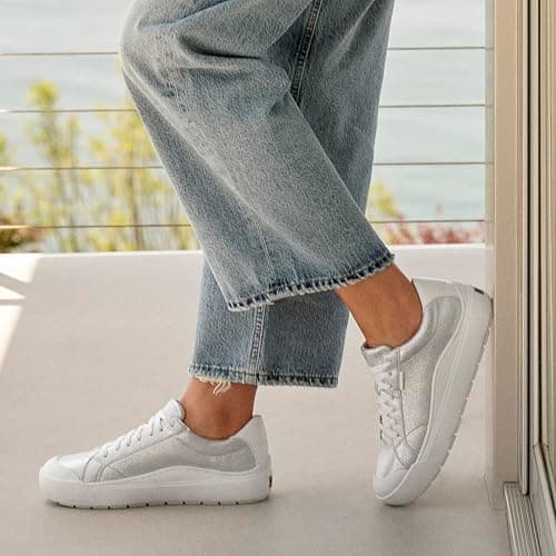 Dr. Scholl's Shoes Womens Time Off Platform Slip On Fashion Sneaker,White Smooth,9.5 - Image 2