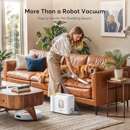 Teendow D20S Max+ Robot Vacuum and Mop, 6000Pa Suction for Pet Hair, with Self-Emptying Dock and Pet Grooming Parts, 10 Weeks Hands-Free Cleaning, PreciSense LiDAR Navigation, App & Voice Control - Image 5