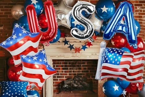 4th of July Decorations Red White and Blue Balloons Patriotic USA Party Fourth of July Decorations USA American Flag Balloons - Image 6