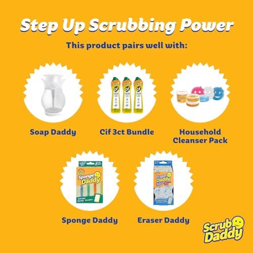 Scrub Daddy Color Sponges - Scratch-Free Multipurpose Dish Sponges for Kitchen, Bathroom & Household Cleaning - Made with BPA-Free Polymer Foam (3 Count) - Image 7