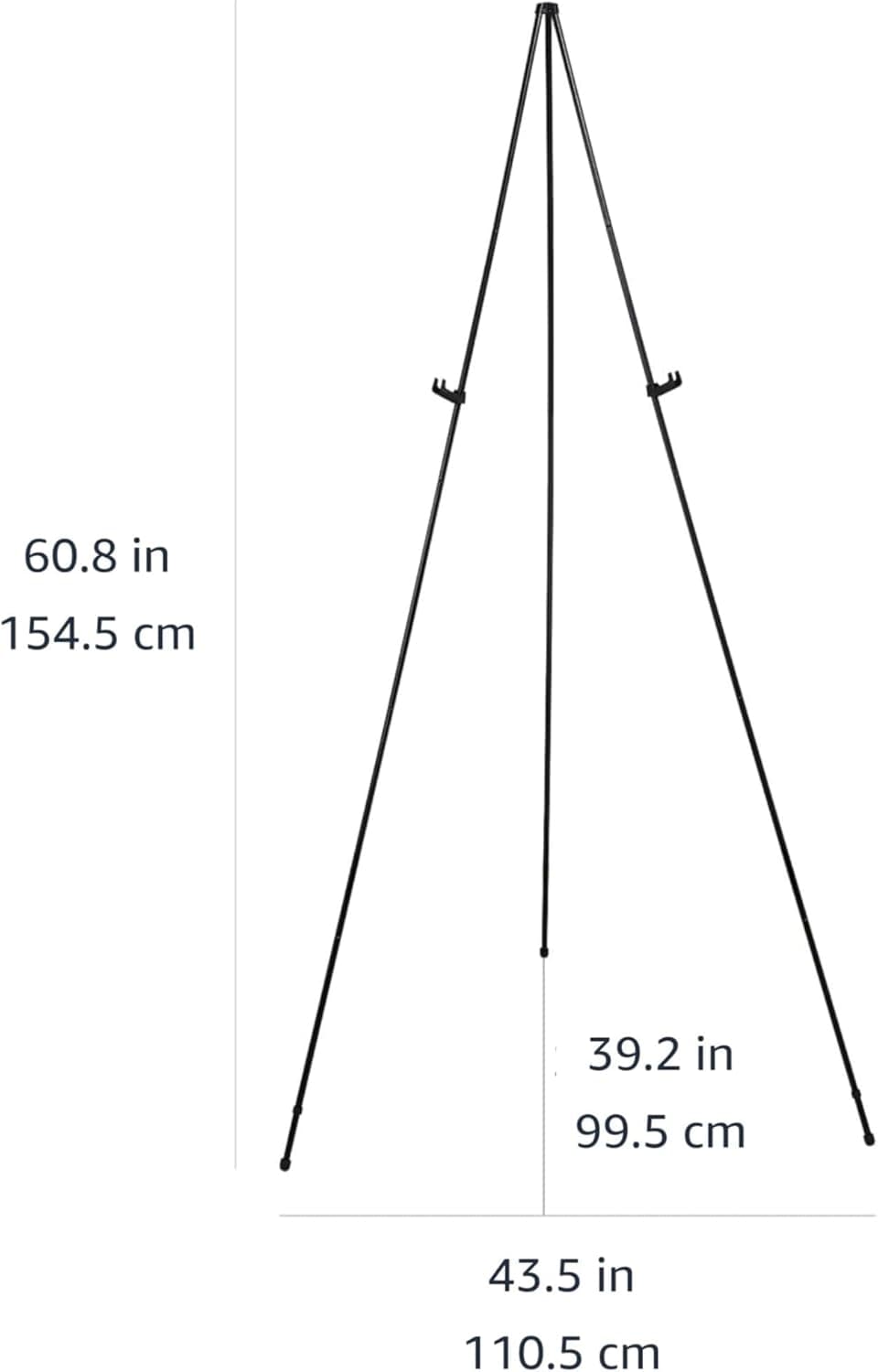 Amazon Basics Easel Display Stand, Instant Floor Poster, Lightweight, Collapsible and Portable with Tripod Base, Black Steel (supports 5 pounds) - Image 6