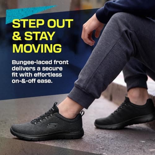 Skechers mens Skechers Men's Summits Louvin Loafer, Black, 11 US - Image 3