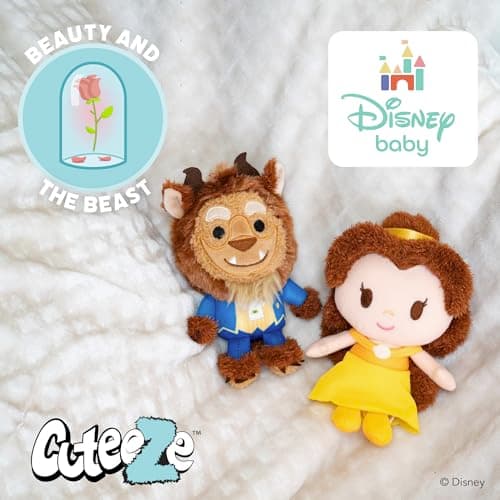 KIDS PREFERRED Disney Baby Cuteeze Beauty and The Beast Belle and Beast Stuffed Animal Plush Toys 2 Piece Set for Baby and Toddler Boys and Girls - 6 Inches - Image 2