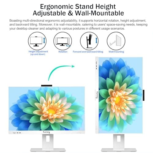 27Inch All-in-One Desktop PC, QHD AIO Display for Home Office, Core i5-12400F(up to 4.6GHz), 1TB Storage(M.2 PCIE SSD), 32GB DDR4 RAM, WiFi 6, Mouse and Keyboard Included - Image 7